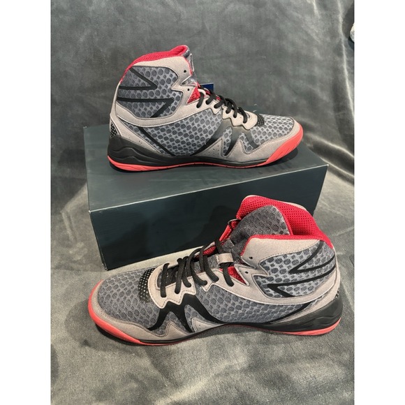 Everlast Boxing Shoes Size 12M Grey/Red. - Picture 2 of 5